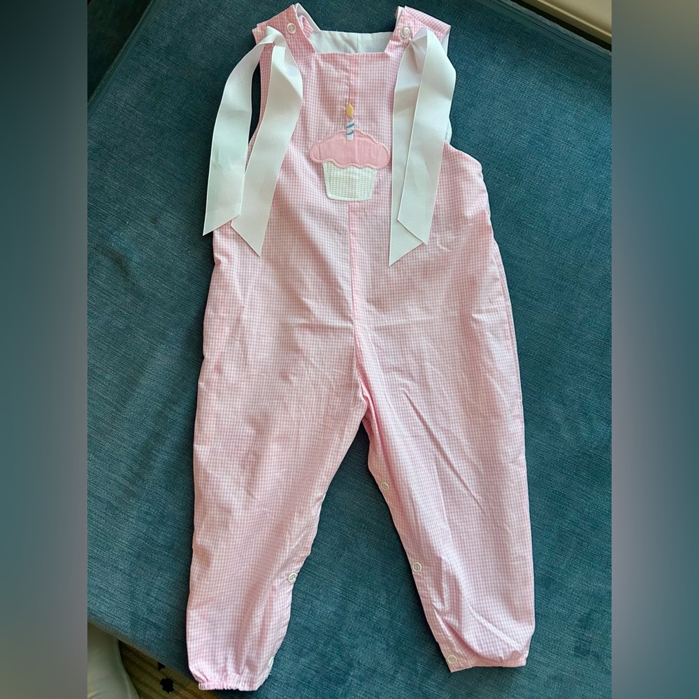 The Bailey Boys birthday/cupcake pink romper 24m, EUC, worn once for birthday